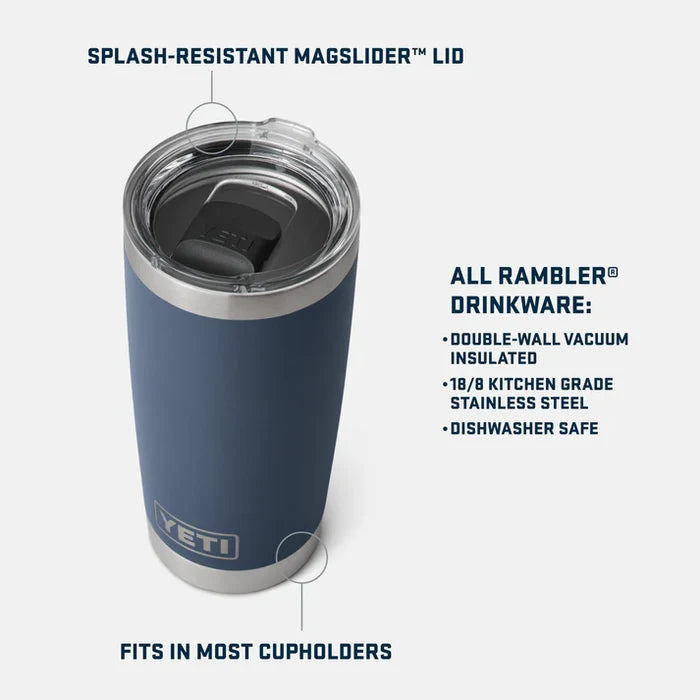 Yeti - Rambler 20 oz Tumbler | Charcoal